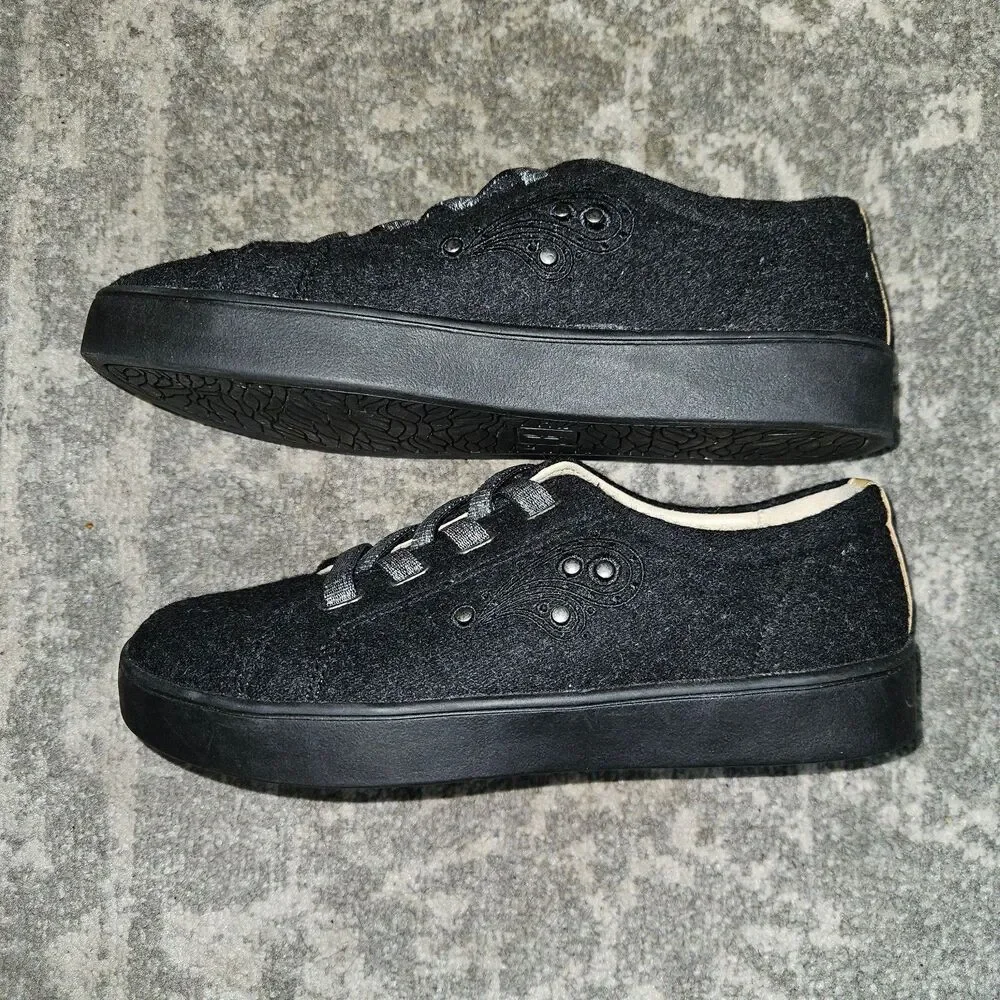 Revitalign Women's Malibu Sparkle Felted Canvas Fashion Comfort Sneaker Size 7.5
